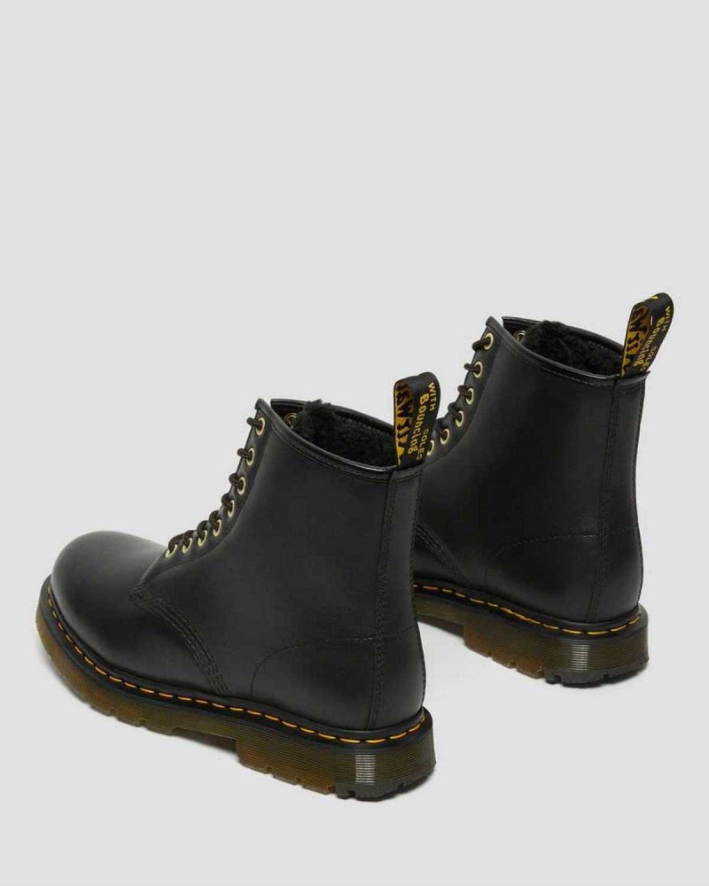 Black DR Martens 1460 DM's Wintergrip Leather Lace Up Boots | 7513RVNCG