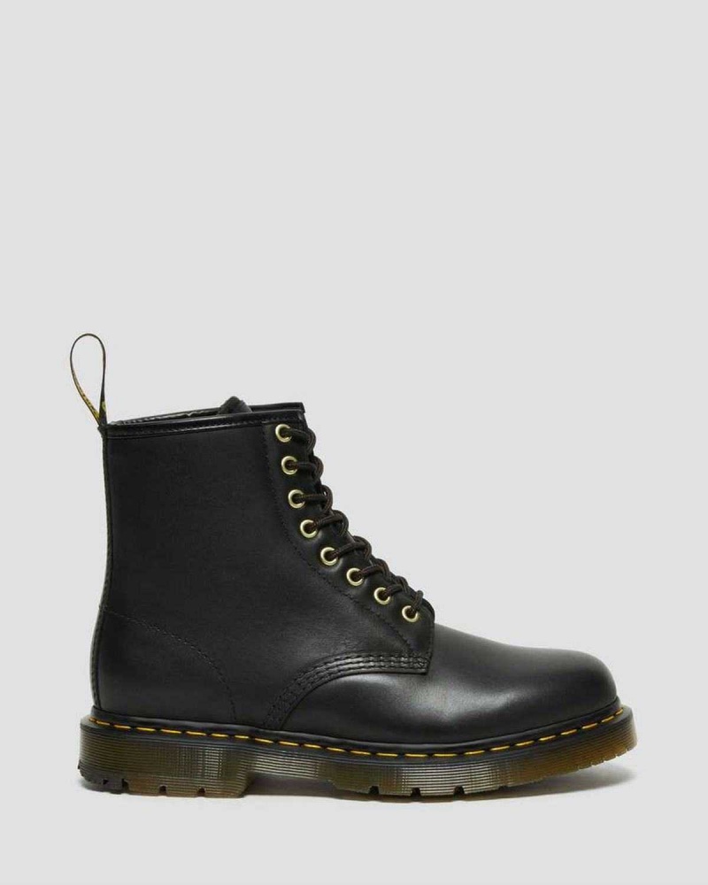 Black DR Martens 1460 DM's Wintergrip Leather Lace Up Boots | 7513RVNCG