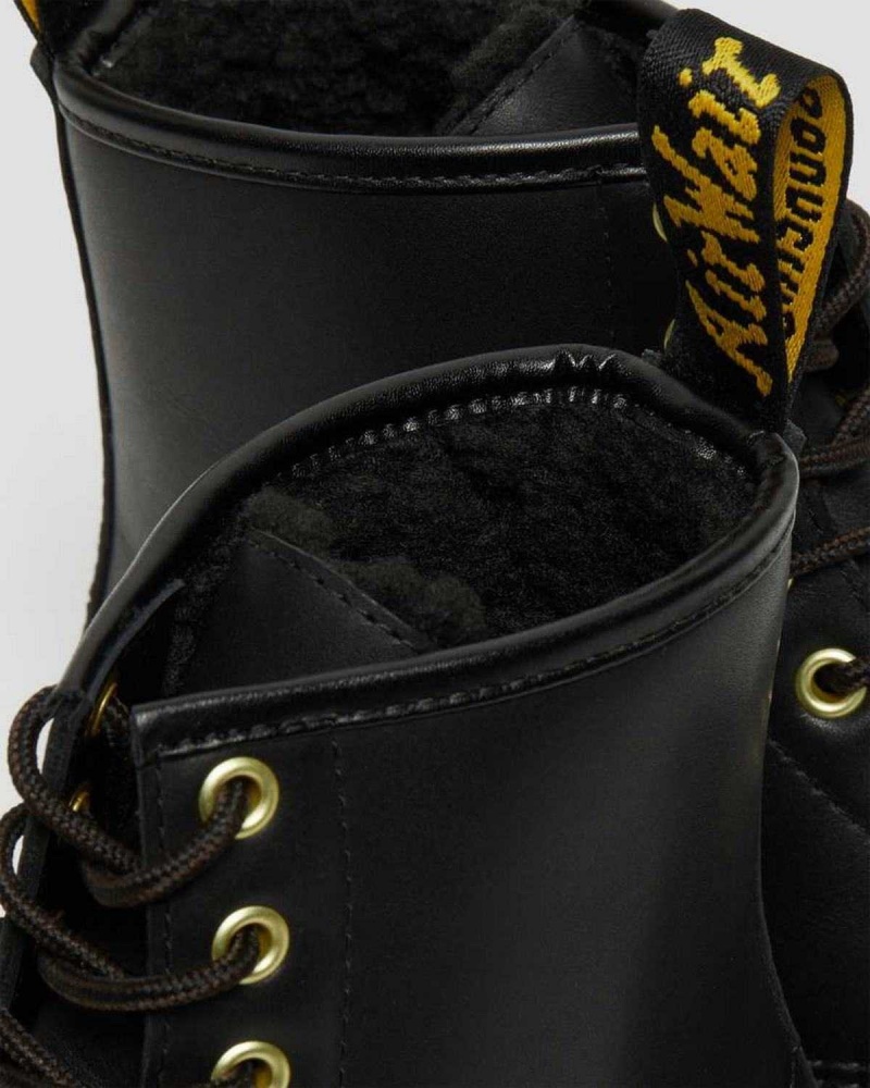 Black DR Martens 1460 DM's Wintergrip Leather Lace Up Boots | 7513RVNCG