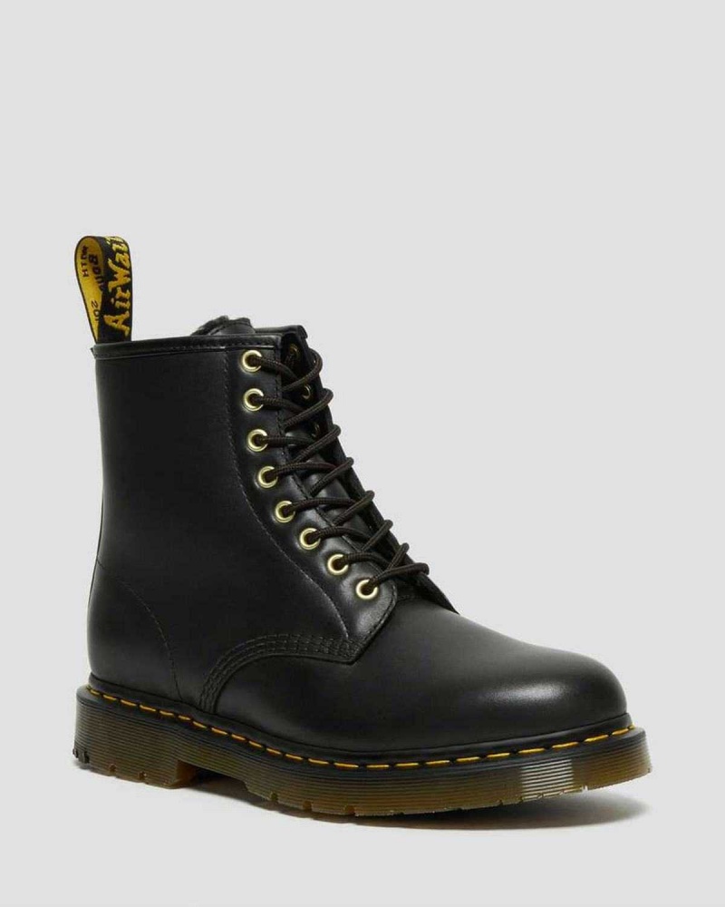 Black DR Martens 1460 DM\'s Wintergrip Leather Lace Up Boots | 7513RVNCG