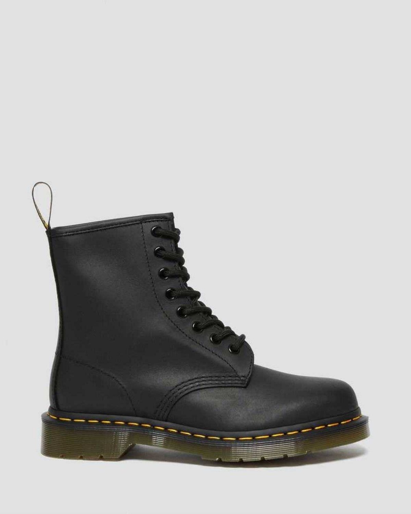 Black DR Martens 1460 Greasy Leather Lace Up Boots | 3574QSKCF