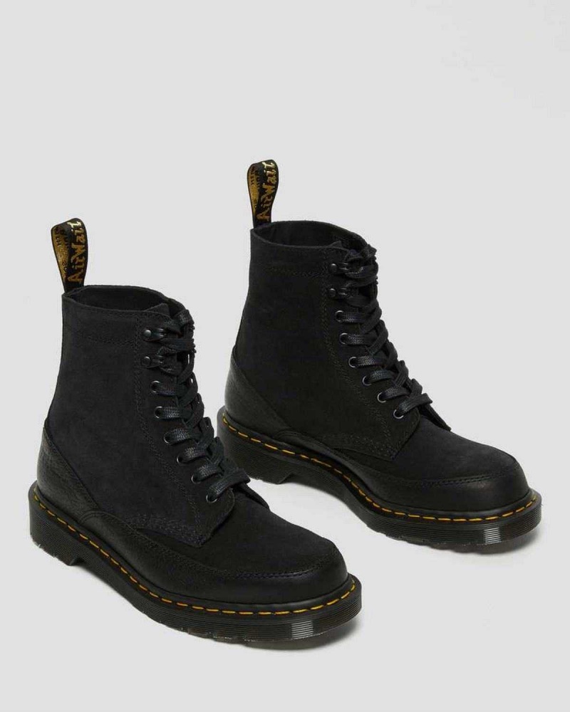 Black DR Martens 1460 Guard Made in England Leather Lace Up Boots | 3751GUSAO