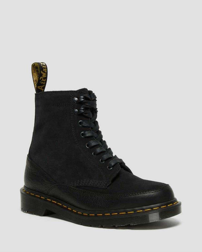 Black DR Martens 1460 Guard Made in England Leather Lace Up Boots | 3751GUSAO