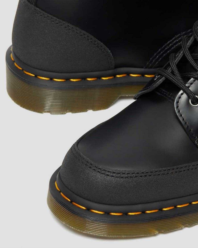 Black DR Martens 1460 Guard Panel Leather Lace Up Boots | 0963KRDAW