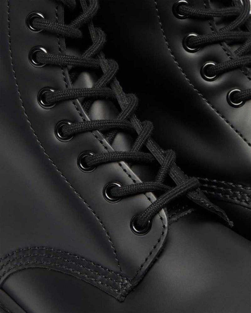 Black DR Martens 1460 Mono Smooth Leather Lace Up Boots | 5746SUNCR