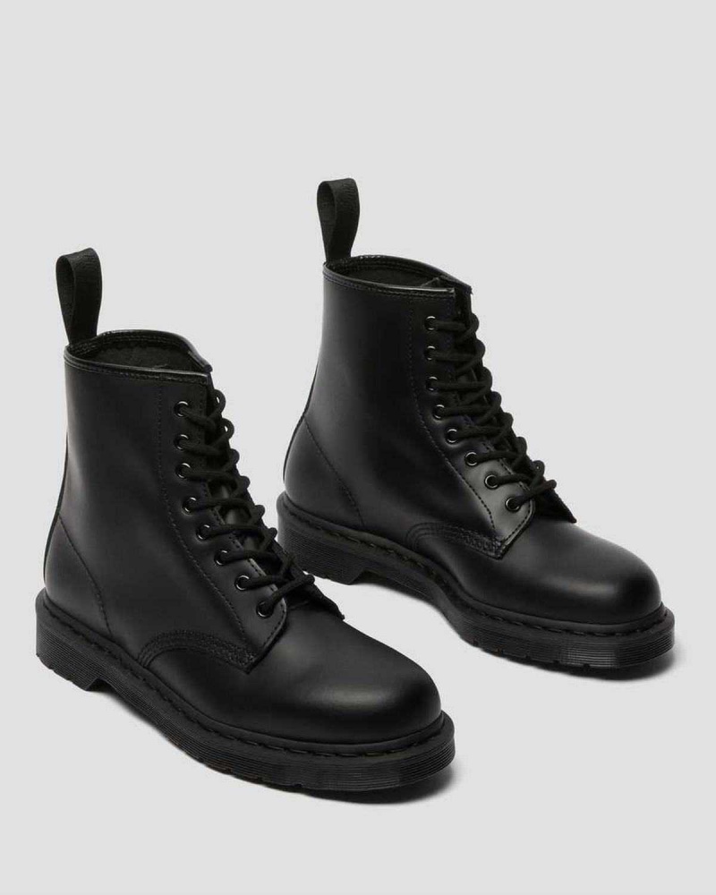 Black DR Martens 1460 Mono Smooth Leather Lace Up Boots | 5746SUNCR