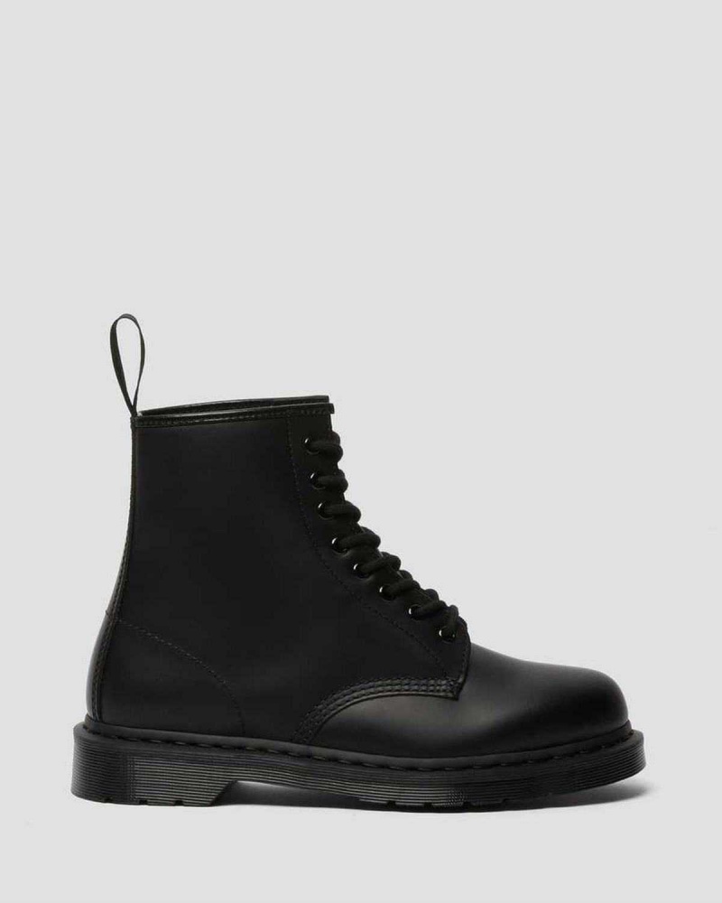 Black DR Martens 1460 Mono Smooth Leather Lace Up Boots | 5746SUNCR