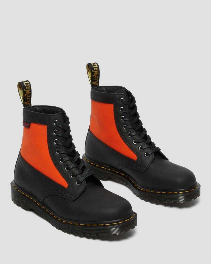 Black DR Martens 1460 Panel Made in England Leather Lace Up Boots | 3810RACQG