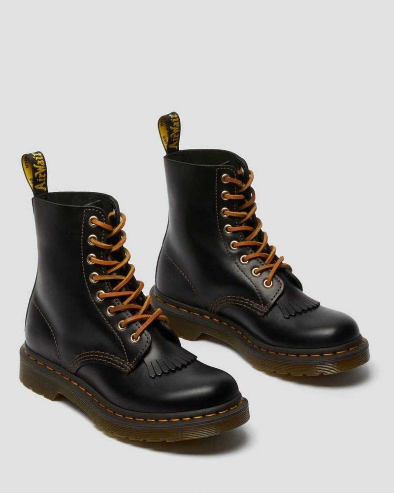 Black DR Martens 1460 Pascal Abruzzo Leather Boots | 3517THBYV