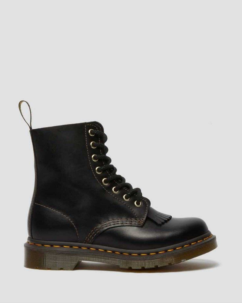 Black DR Martens 1460 Pascal Abruzzo Leather Boots | 3517THBYV