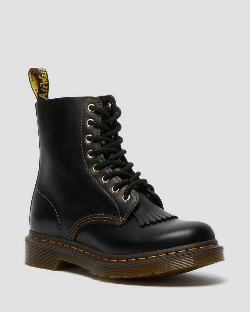 Black DR Martens 1460 Pascal Abruzzo Leather Boots | 3517THBYV