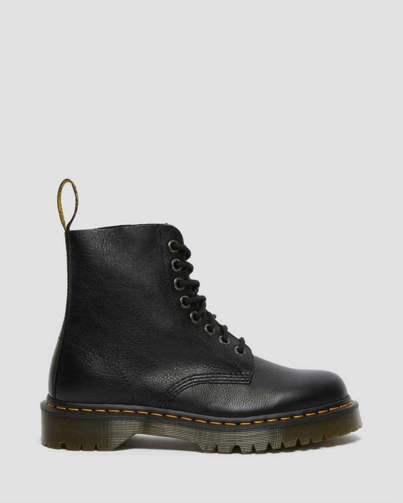 Black DR Martens 1460 Pascal Bex Pisa Leather Lace Up Boots | 7409OPIWV