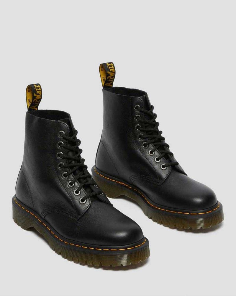 Black DR Martens 1460 Pascal Bex Pisa Leather Lace Up Boots | 8031FXDNB