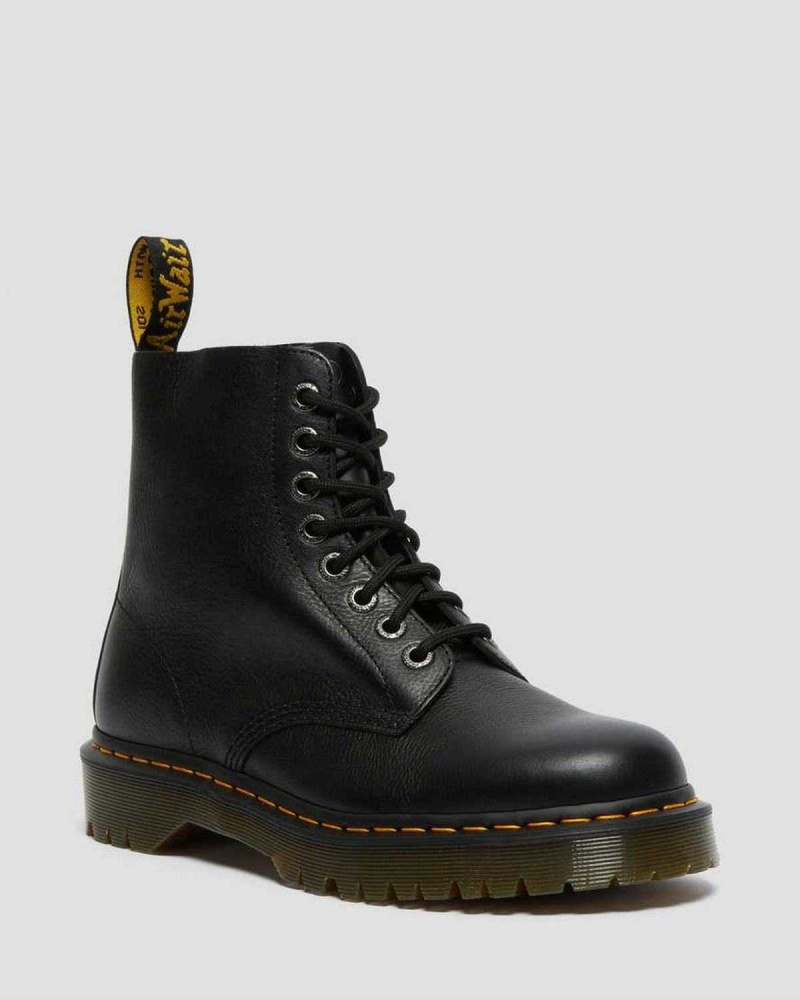 Black DR Martens 1460 Pascal Bex Pisa Leather Lace Up Boots | 8031FXDNB