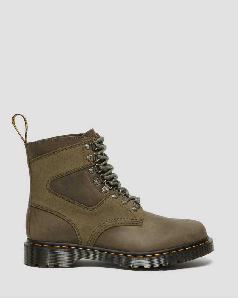 Black DR Martens 1460 Pascal Leather & Suede Lace Up Boots | 4126GWRXK