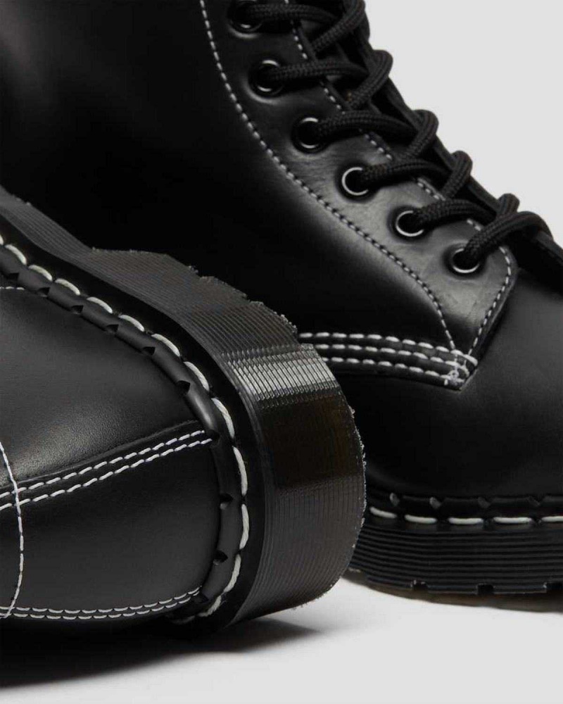 Black DR Martens 1460 Pascal Made in England Cavalier Leather Lace Up Boots | 1469QVXDF