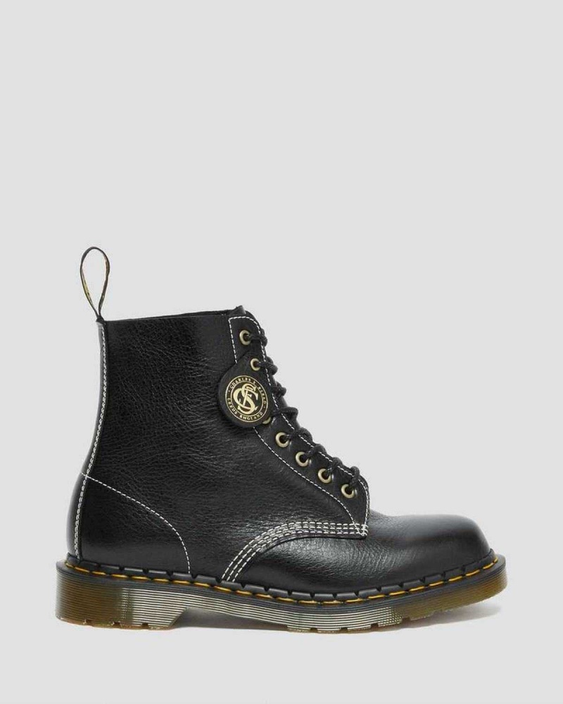 Black DR Martens 1460 Pascal Made in England Classic Leather Lace Up Boots | 6205CRFZQ