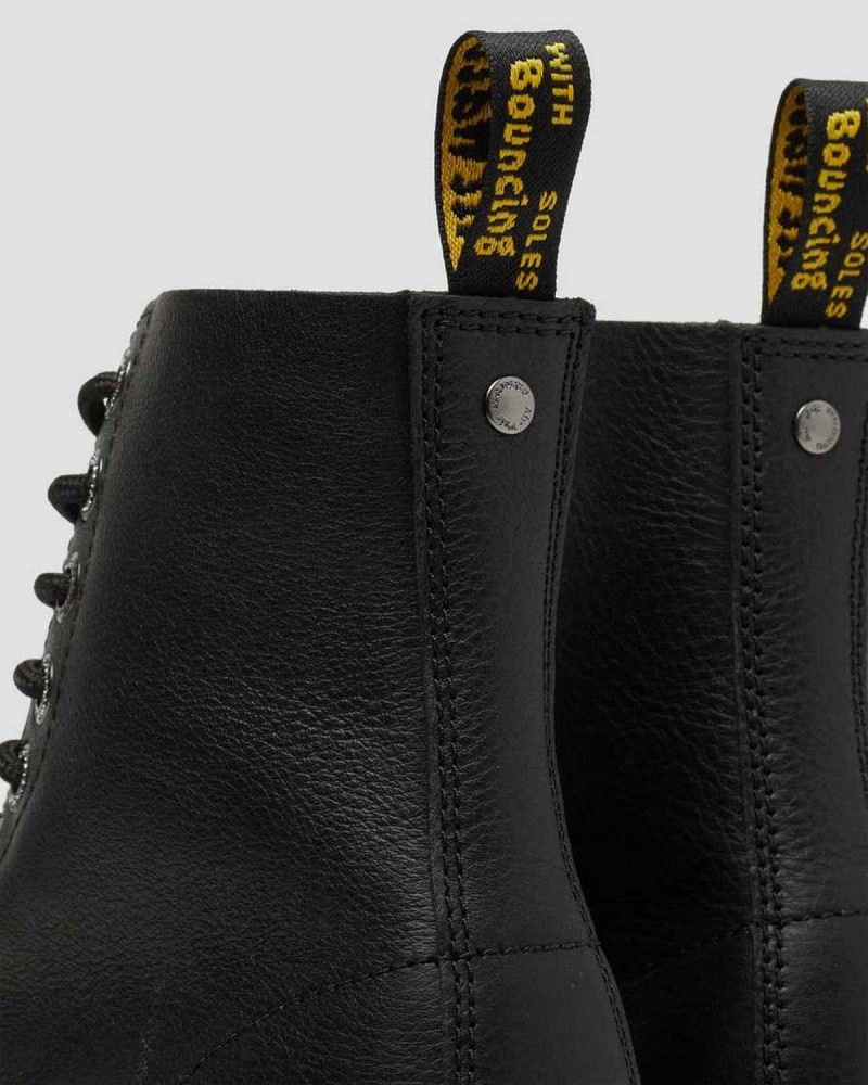 Black DR Martens 1460 Pascal Max Leather Platform Boots | 0183NFOKI