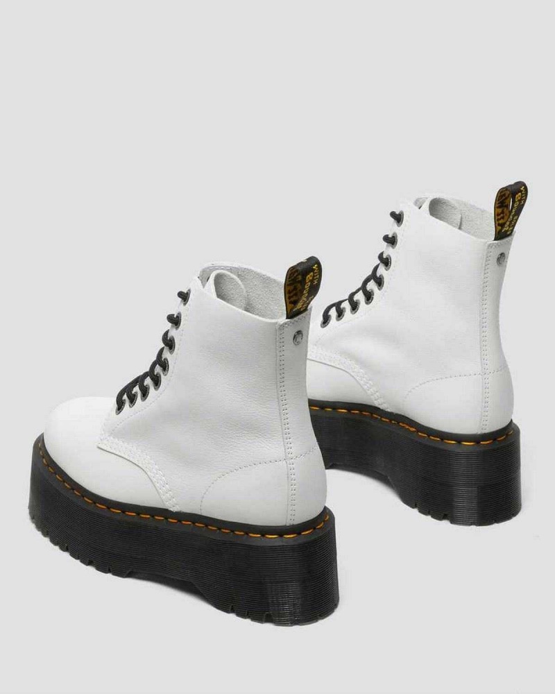 Black DR Martens 1460 Pascal Max Leather Platform Boots | 7691FCPGQ