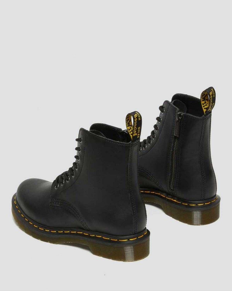 Black DR Martens 1460 Pascal Nappa Zipper Boots | 5849DAYSB