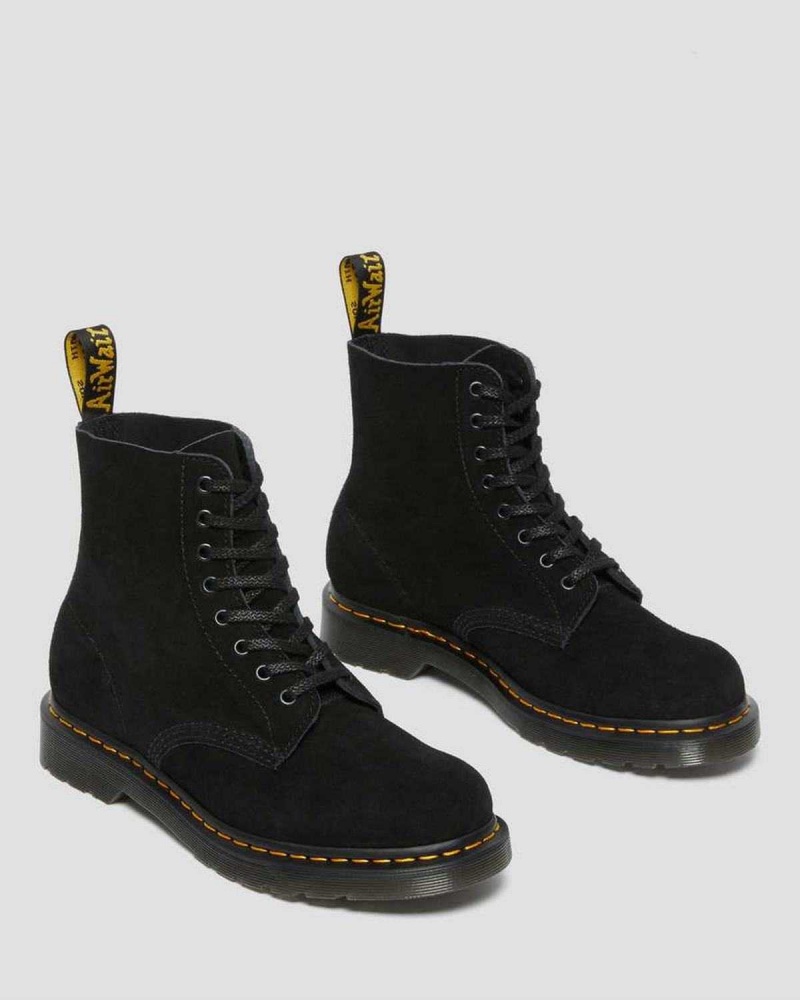 Black DR Martens 1460 Pascal Suede Lace Up Boots | 4286DYCOH