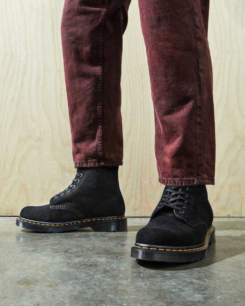 Black DR Martens 1460 Pascal Suede Lace Up Boots | 2954DSYIH