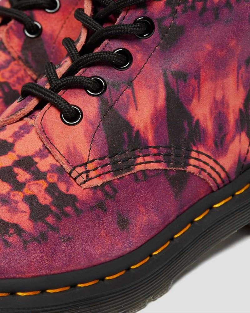 Black DR Martens 1460 Pascal Tie Dye Leather Lace Up Boots | 9423FMAEC