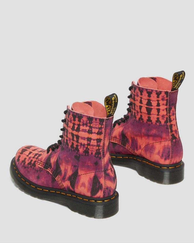 Black DR Martens 1460 Pascal Tie Dye Leather Lace Up Boots | 9423FMAEC