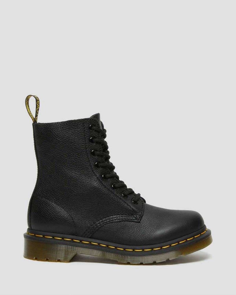 Black DR Martens 1460 Pascal Virginia Leather Boots | 2435ESMPT