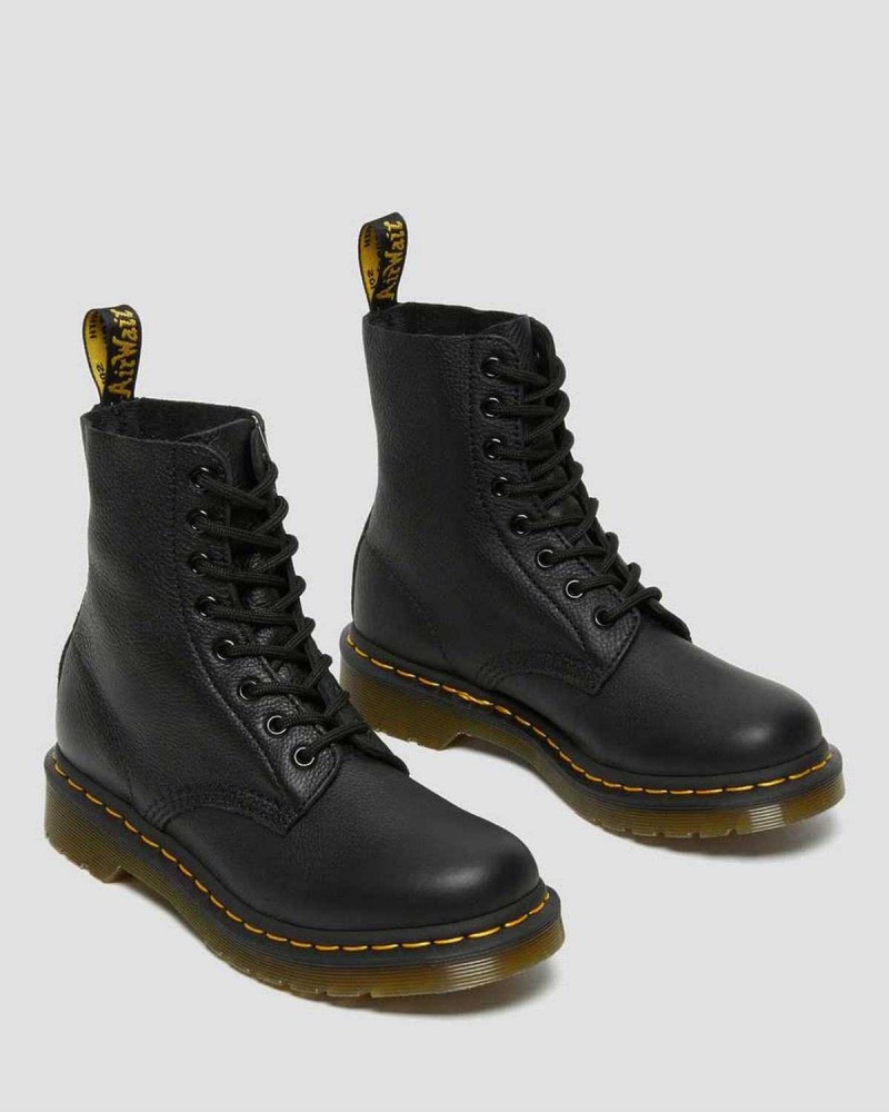 Black DR Martens 1460 Pascal Virginia Leather Boots | 8952ANQXO