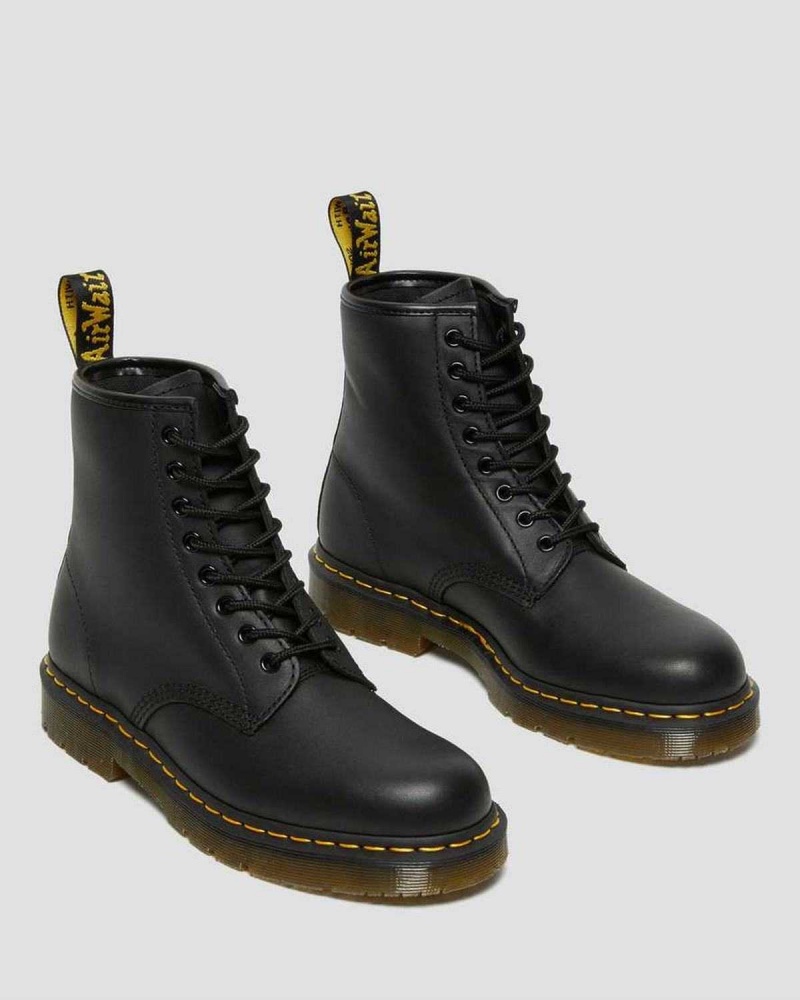 Black DR Martens 1460 Slip Resistant Leather Lace Up Boots | 8605MLGPY