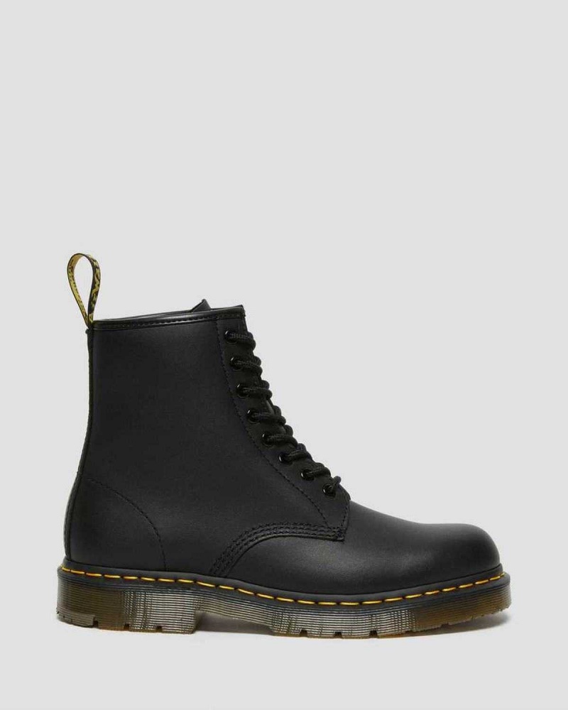 Black DR Martens 1460 Slip Resistant Leather Lace Up Boots | 8605MLGPY