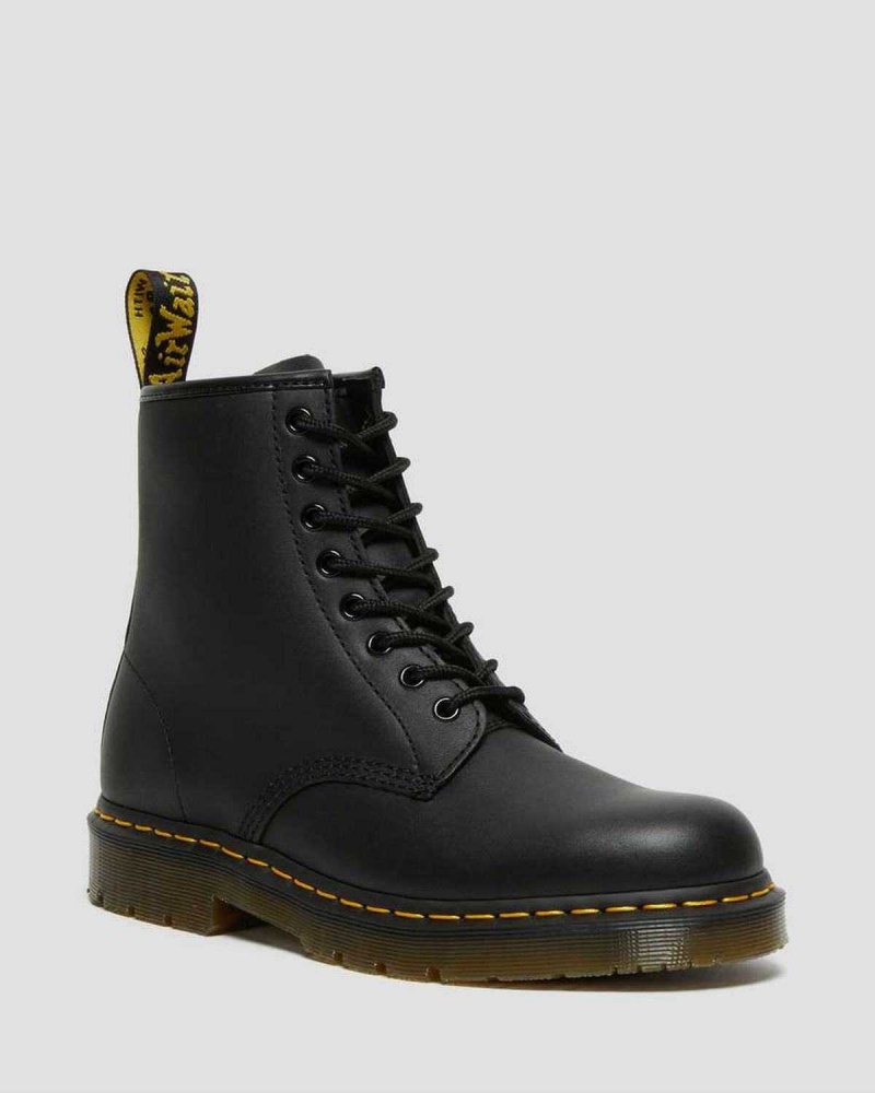 Black DR Martens 1460 Slip Resistant Leather Lace Up Boots | 8605MLGPY