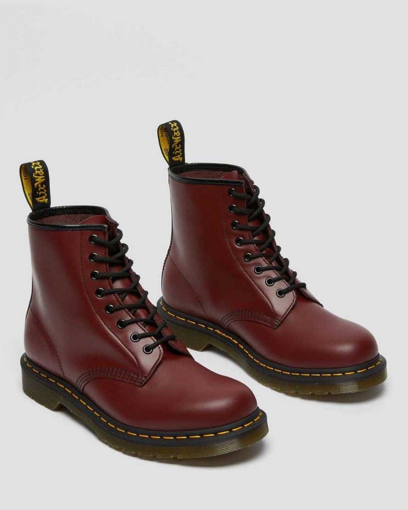 Black DR Martens 1460 Smooth Leather Lace Up Boots | 2437NRSIJ