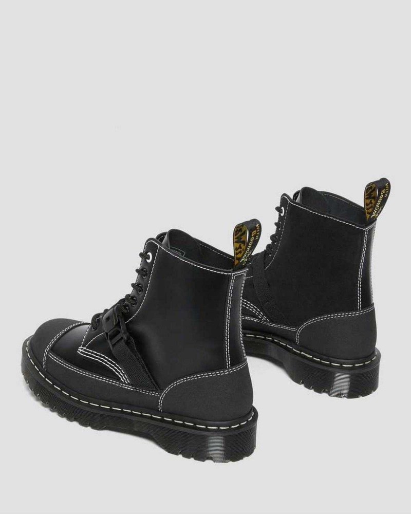 Black DR Martens 1460 Tech Made in England Leather Lace Up Boots | 5679IWKGD