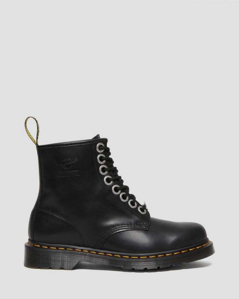 Black DR Martens 1460 The Great Frog Leather Lace Up Boots | 8926UZTFD