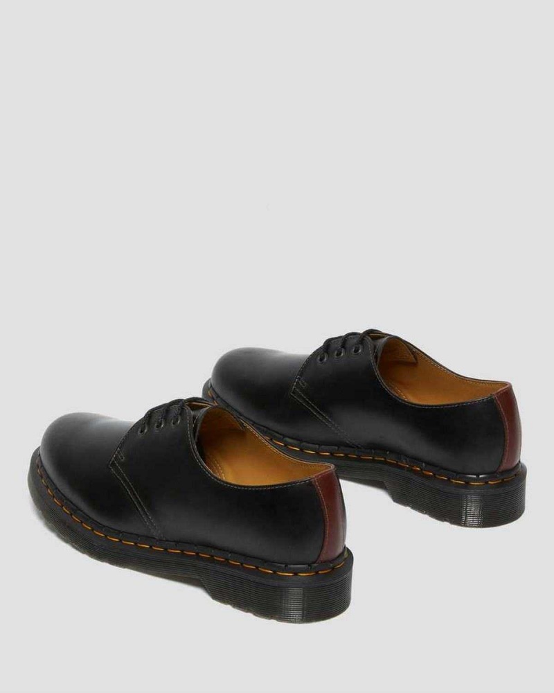 Black DR Martens 1461 Abruzzo Leather Oxford Shoes | 5468YSDJG