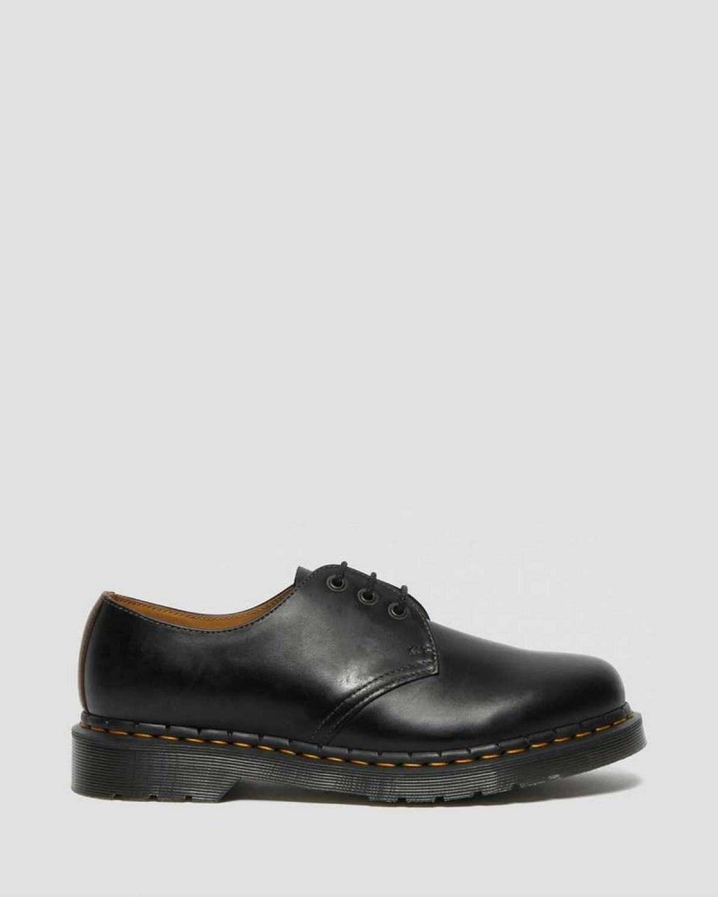 Black DR Martens 1461 Abruzzo Leather Oxford Shoes | 5468YSDJG