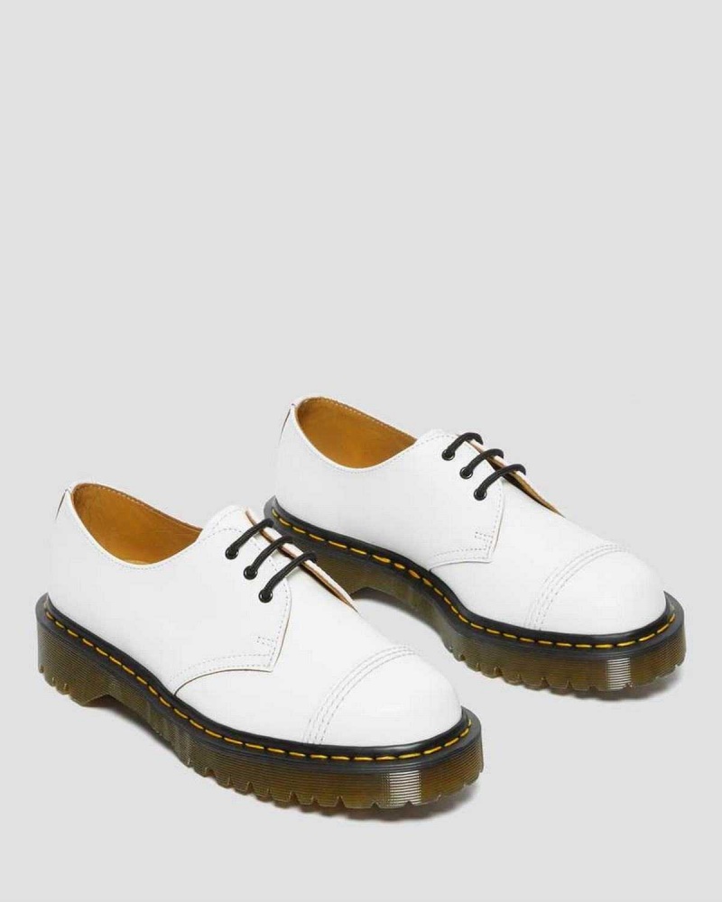 Black DR Martens 1461 Bex Made in England Toe Cap Oxford Shoes | 6253QVWMR