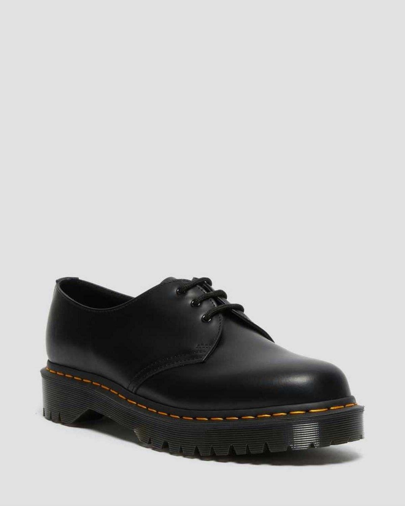 Black DR Martens 1461 Bex Smooth Leather Oxford Shoes | 0358SHFJT