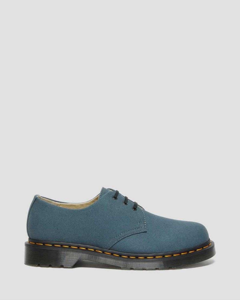 Black DR Martens 1461 Canvas Oxford Shoes | 8245HSGPZ