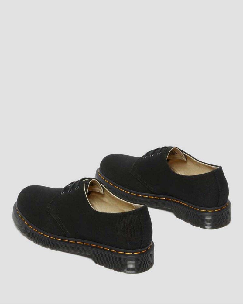 Black DR Martens 1461 Canvas Oxford Shoes | 1035WGIAR