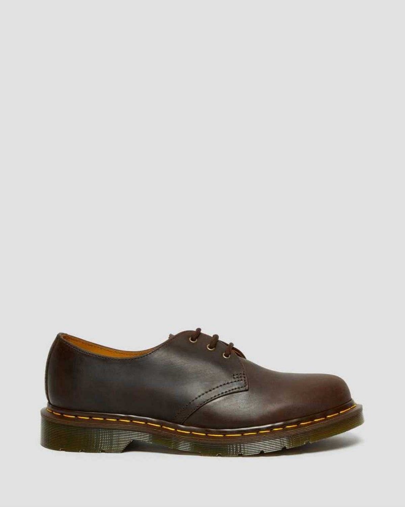 Black DR Martens 1461 Crazy Horse Leather Oxford Shoes | 0785RHXCV