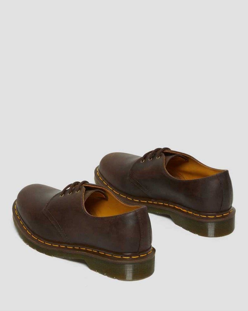 Black DR Martens 1461 Crazy Horse Leather Oxford Shoes | 9845IANKT