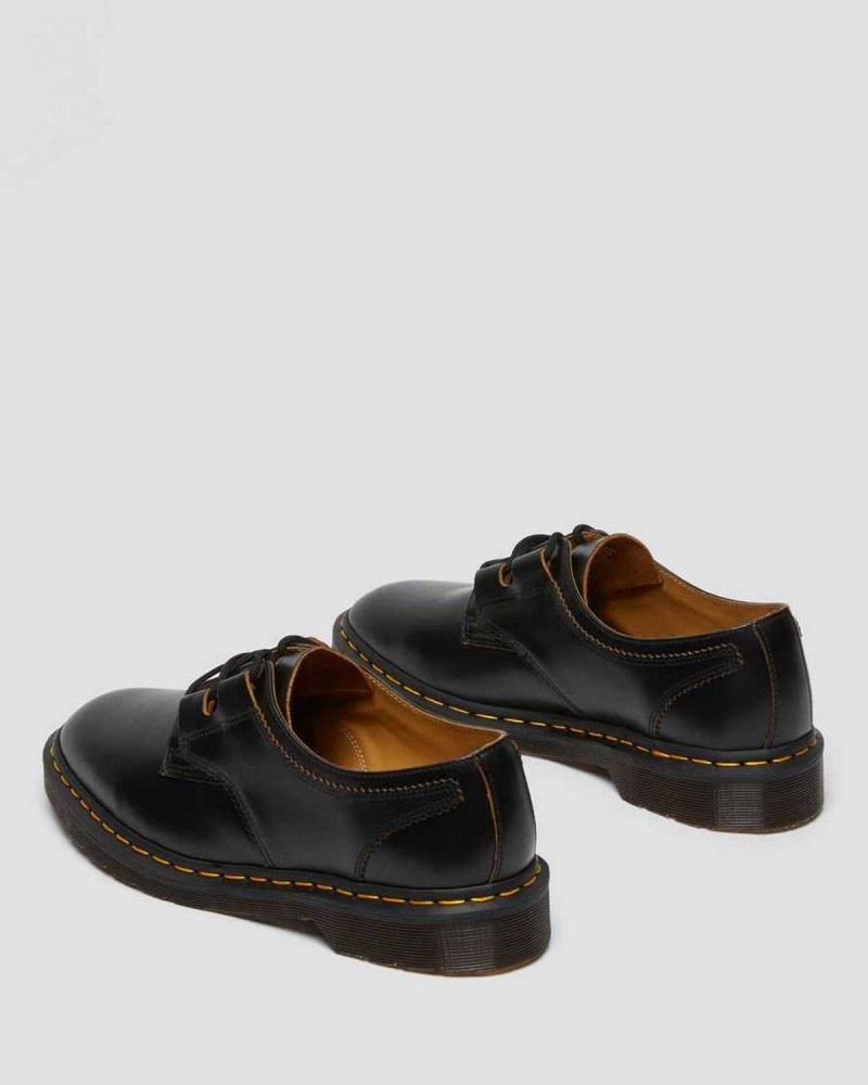 Black DR Martens 1461 Ghillie Leather Oxford Shoes | 0628RWPED