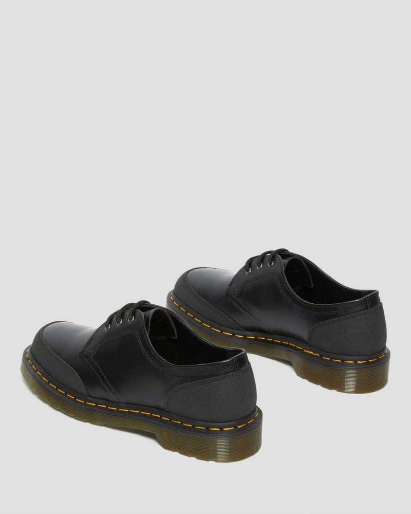 Black DR Martens 1461 Guard Panel Leather Oxford Shoes | 0184NCHYM