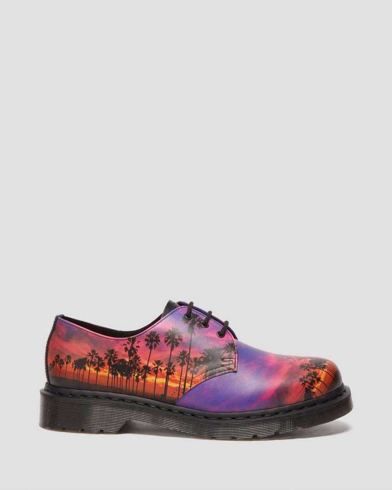 Black DR Martens 1461 Los Angeles Leather Oxford Shoes | 7263YSZCR