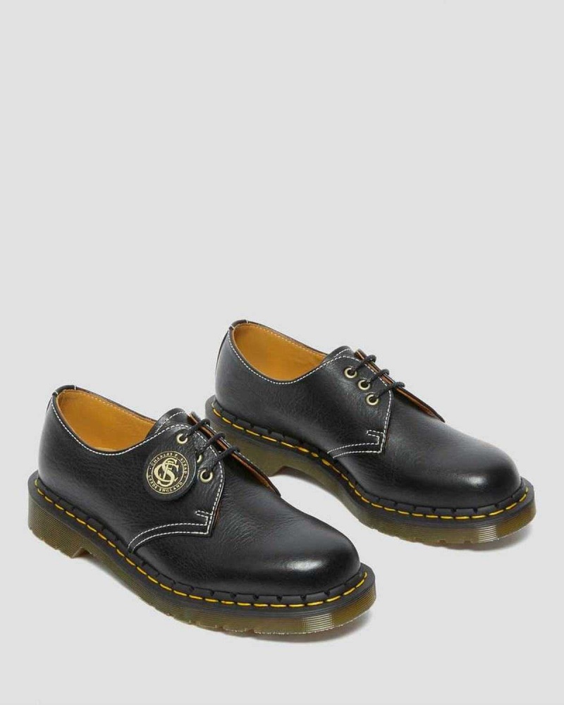 Black DR Martens 1461 Made in England Classic Leather Oxford Shoes | 3468DALOS