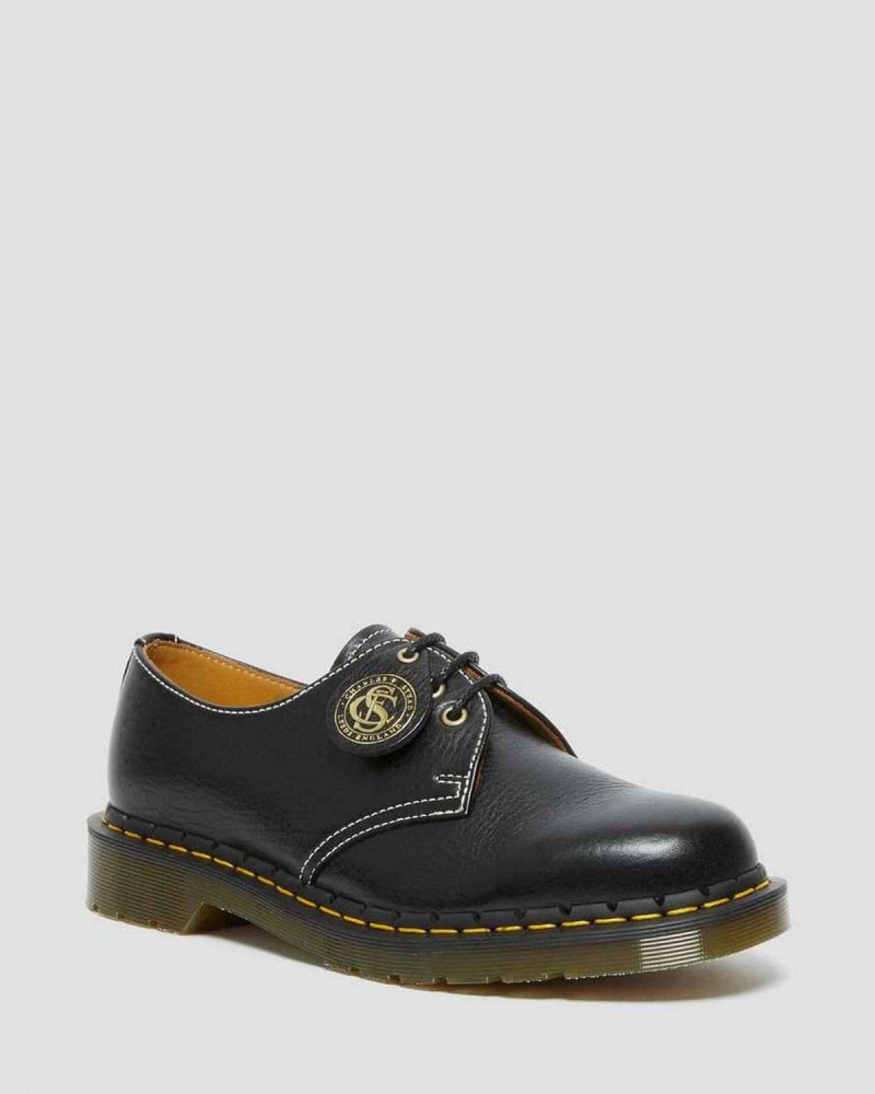 Black DR Martens 1461 Made in England Classic Leather Oxford Shoes | 3468DALOS