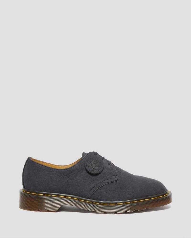 Black DR Martens 1461 Made in England Nubuck Leather Oxford Shoes | 6980EFIDC